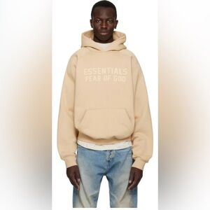 Essentials Fear Of God Beige Hoodie